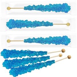 Fruidles Raspberry Rock Candy Lollipops Pops Candy Suckers, Color and Flavor Assortment, Individually Wrapped, 6.5" (20-Pack)