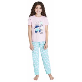 Eddie Bauer Kids 4 Piece Mix & Match Sleep Set (Medium 10/12, Soft Pink)