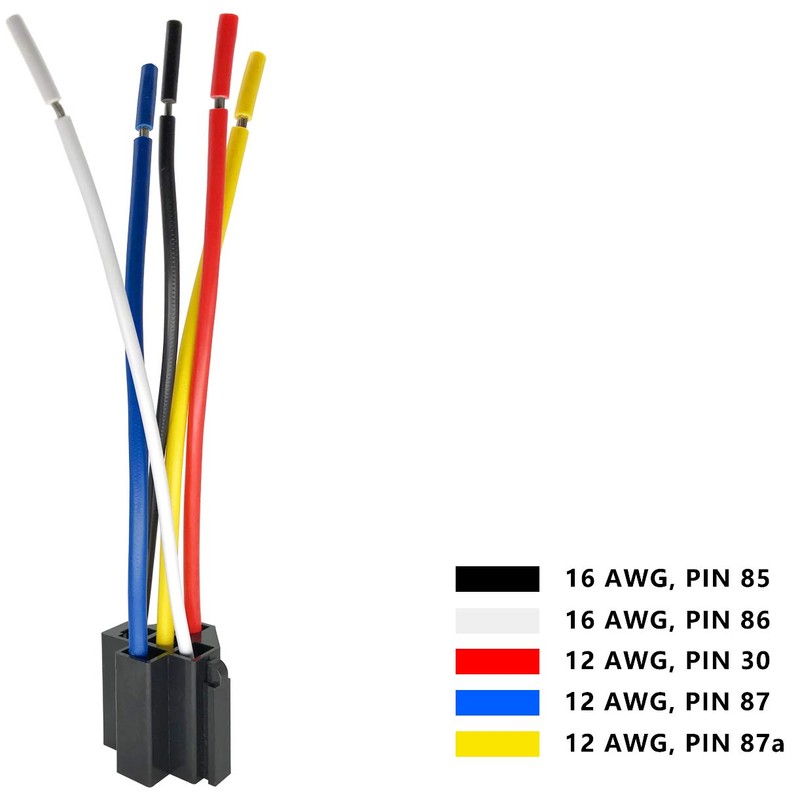 irhapsody 80/60Amp 12V 5-pin Relay Kit, SPDT 12-Volt Automotive Relay