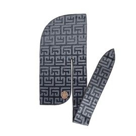 Red by Kiss Bow Wow X Power Wave Premium Pattern Velvet Durag, Soft & Stretchy, Ultimate Compression, Secure Fit & Breathable (Charcoal Grey)