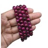 Pink Tiger Cats Eye Buddhist Prayer Beads Japa Mala with