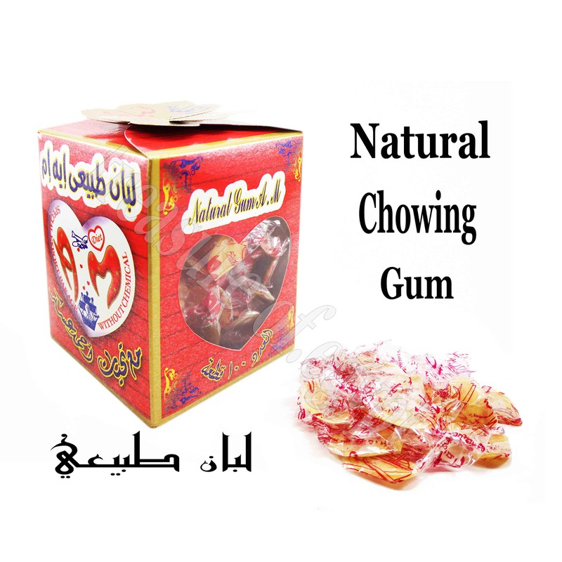 Natural Honey Mastic Chewing Turkish Gum Sugar Free Box 100