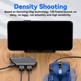 One Handed RGB Gaming Keyboard and Mouse Combo with Converter, 35 Key USB Wired Mechanical Keyboard with Wrist Rest, Phone Bracket, for Android, for Harmony, for iOS