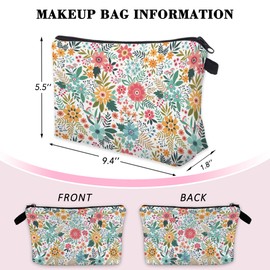 BOONEST Makeup Cosmetic Bag, blue, Blue Floral