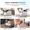 SVNXI Remote Control Holder with 5 Compartments,Pu Leather Office Organization