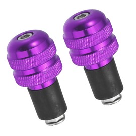 Partuto 2 Pcs Universal Motorcycle Bar Ends Plugs - Aluminum Alloy Purple