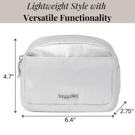 Baggallini Small Pocket Cosmetic - Lightweight 6x4 Makeup Bag - Travel Essentials Makeup Organizer