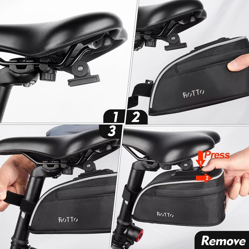 ROTTO Bicycle Saddle Bag with Quick Release for Road Bike