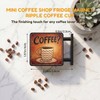 Mini Coffee Shop Magnets for Fridge with LED Light for