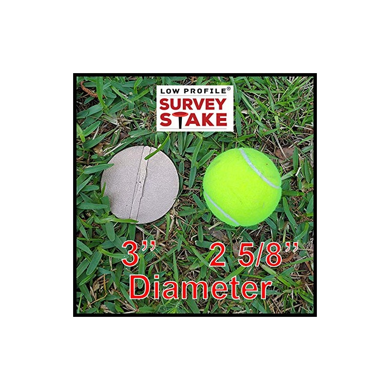 Two-Pack Brass Survey Stakes, Flush Property Markers, Boundary Markers (2)