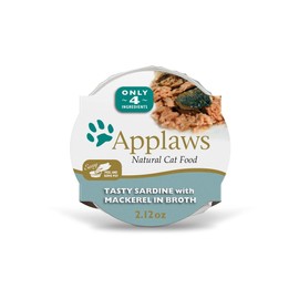 Applaws Natural Wet Sardine with Mackerel in Broth Wet Cat Food, 2.12 oz., Case of 18, 18 X 2.12 OZ