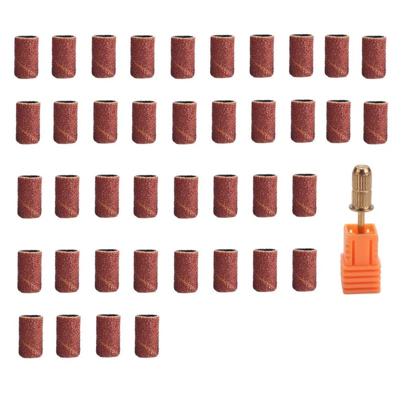 FULINJOY 40 Pcs Sanding Bands Nail Manicure #180 Grit File