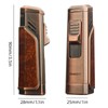 OLDENDO Torch Lighter Triple Jet Flame Cigar Lighter with Gas
