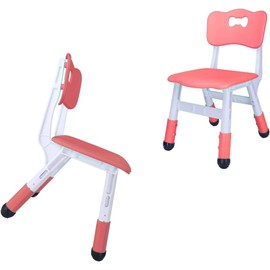 WHY TOYS Adjustable Kid Chairs Indoor 3 Level Adjustable Suitable for Children Age 2-6. Maximum load-bearing 220LBS Suitable for Family Classroom and Nursery Child Seat Set (2-Pack-Red)