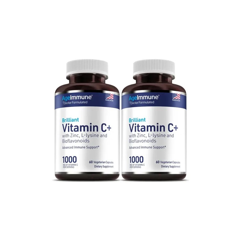 Ageimmune Vitamina 1000mg Lisina Zinc Cápsulas