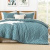 Litanika Comforter Super King Size Set Grayish Teal, 3 Pieces