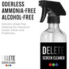 Delete Screen Cleaner 16oz Spray - Premium Streak-Free, Alcohol &