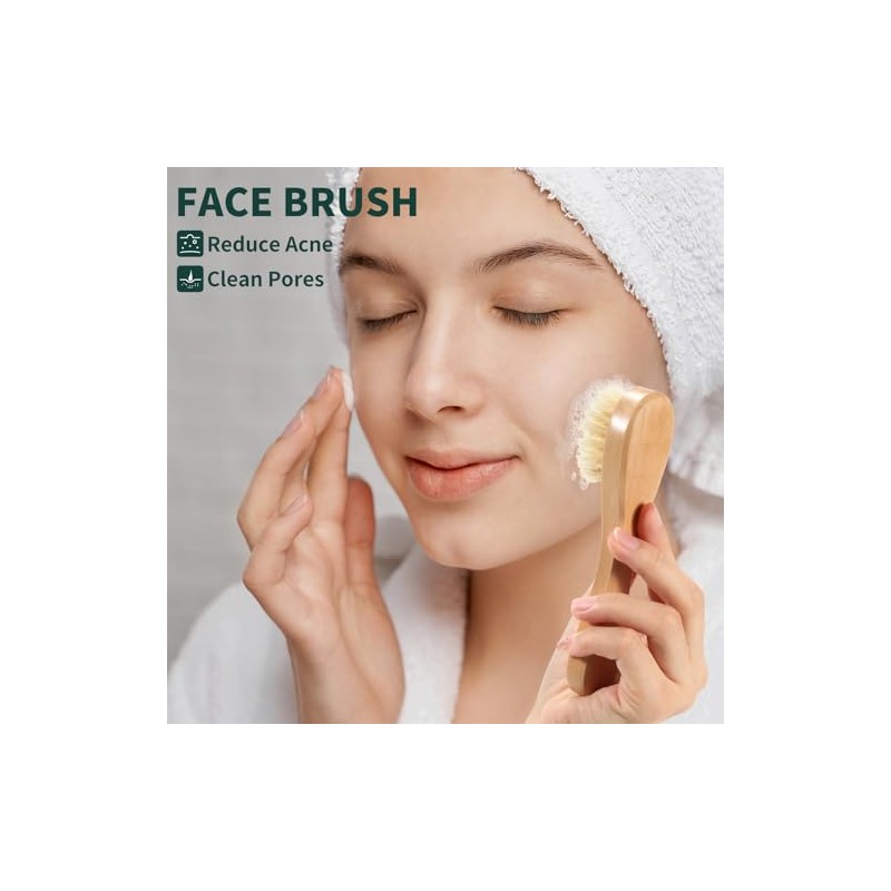 DEBETOOL Dry Brush Set for Body & Face - Dry