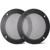 Facmogu 2PCS 4" Black Round Speaker Grills Cover, Metal Mesh