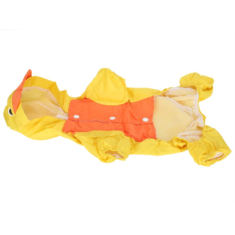 Dog Cute Raincoat Hooded Cloak Rain Jacket Cover Waterproof Polyester