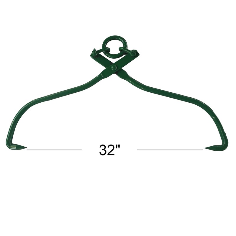 Timber Claw Hook, 32 in - Log Lifting Tongs Heavy