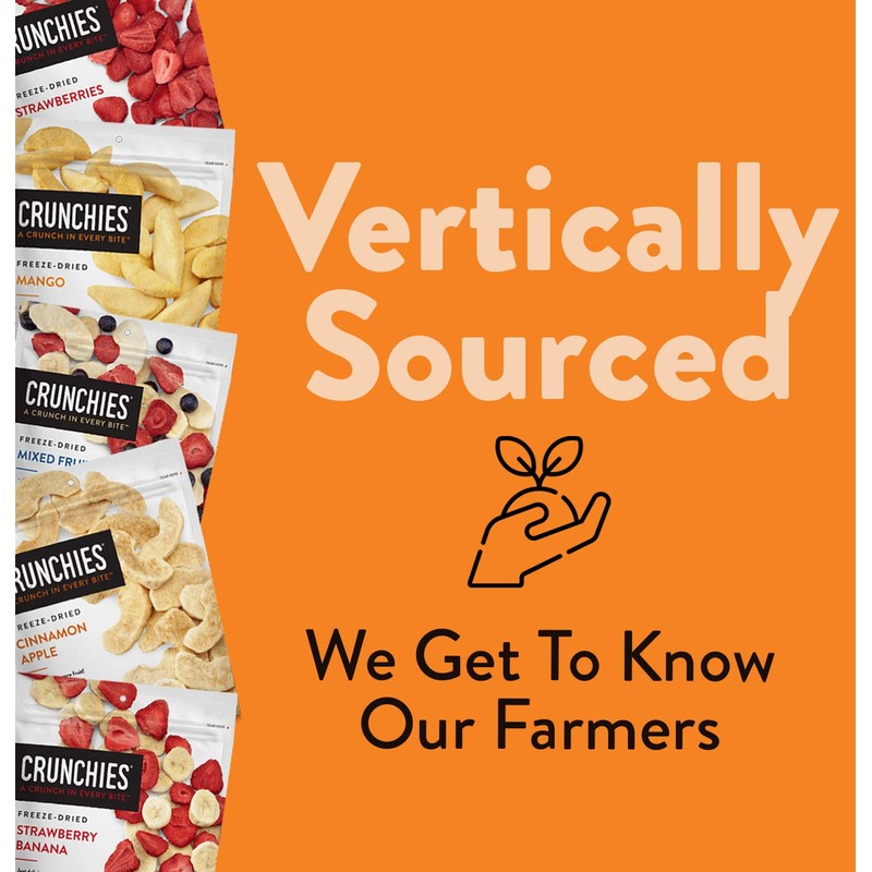 Crunchies Freeze-Dried Fruits, 100% All Natural Crispy Fruit, Non GMO
