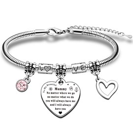 QMVMV Mummy Bracelet Mummy Gifts from Daughter Son Christmas Thanksgiving Birthday Gift for Mummy