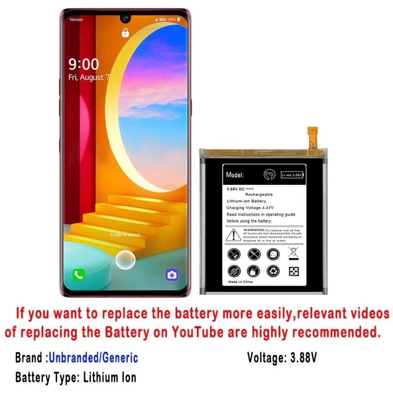 For LG High Stability 4820mAh Displaceable Lithium Battery fit LG