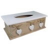 khevga Tissue-Box wooden Country House Style Brown