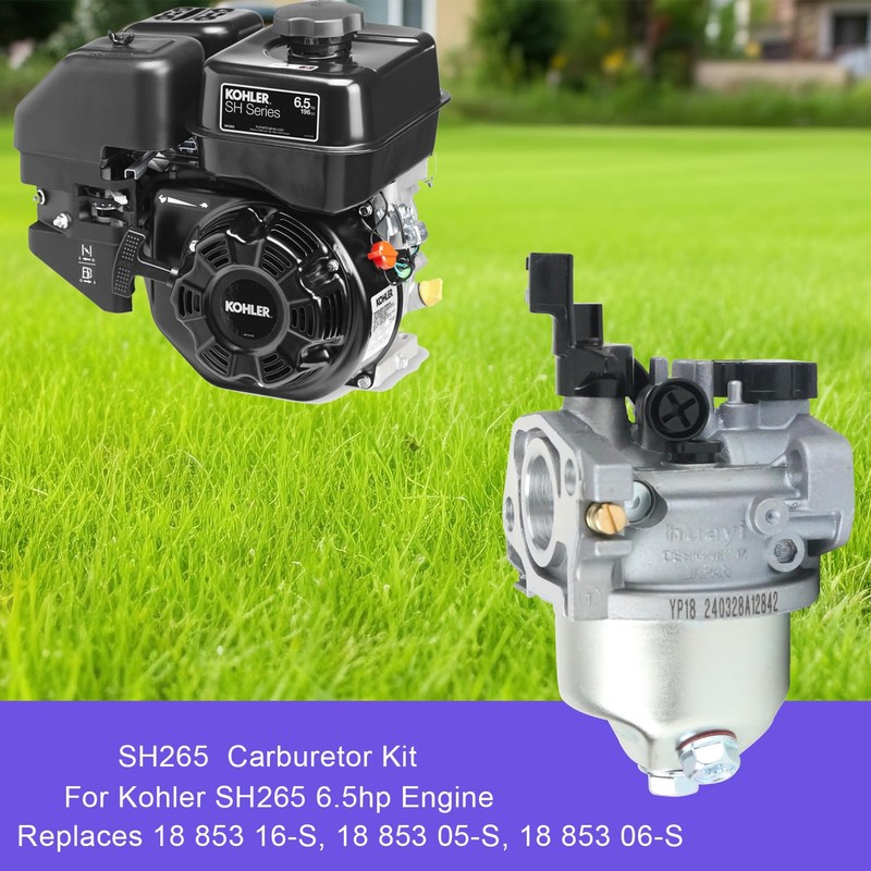 Carburetor for Kohler SH265 6.5hp Engine Series 3000 196cc Engine,