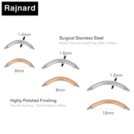 Rajnard Pregnancy Piercing Belly Button Piercing Navel Rings Pack of 6 for Maternity Sports Pregnant Women Dangle Baby Foot Flexible Clear Belly Piercing Retainer 25 mm, Plastic