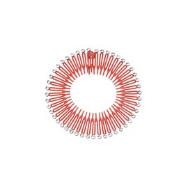 SUIOPPYUW Full Circular Stretch Comb Girls Flexible Crystal Circle Combs Hairband Holder Head Band Banquet Hiking Hairstyling, Red