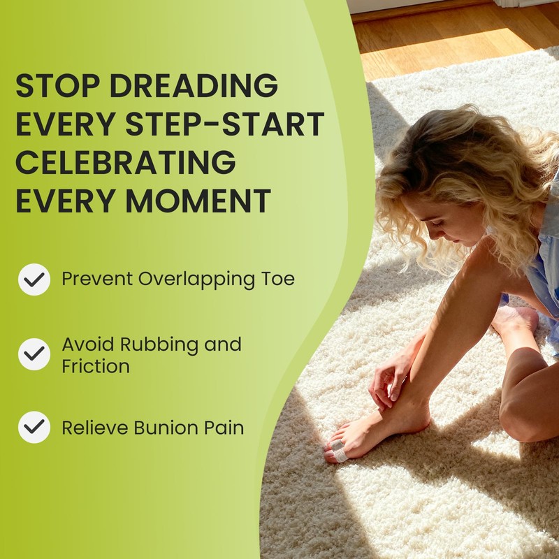 Bukihome Toe Separators for Overlapping Toes, Gel Bunion Corrector and