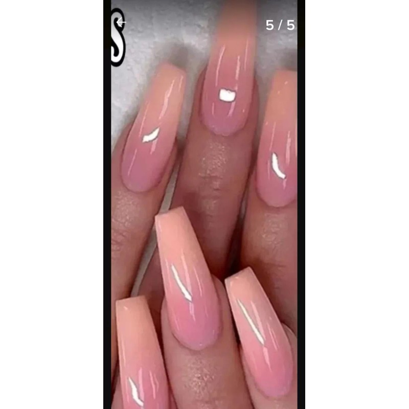 NiDa Tips Completos Punta Coffin Paquete De 100 Pzas