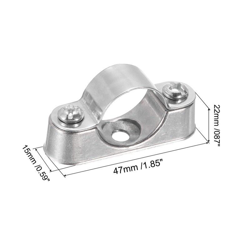 TA-VIGOR 10Pcs Pipe Support Pipe Bracket Clamp, 20mm Pipe Wall