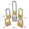 Sesamee K0437 4 Dial Bottom Resettable Combination Brass Padlock with