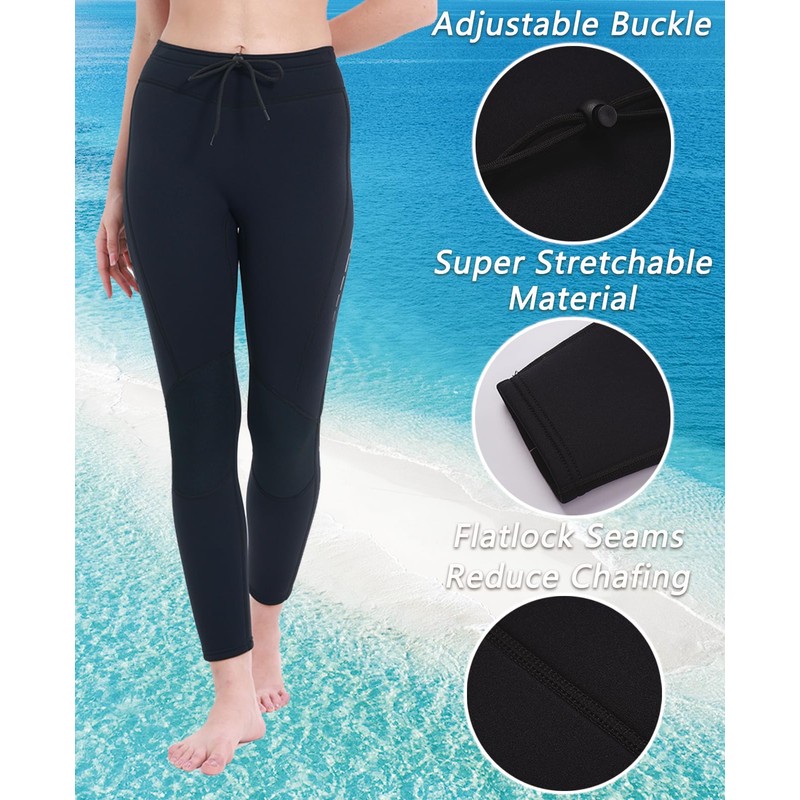 Skyone Wetsuit Pants Women Men Neoprene Pants Leggings 3MM Swim