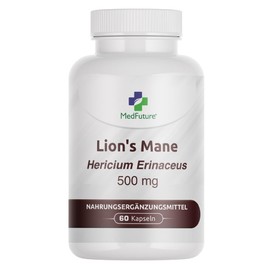 Lions Mane – 500 mg per capsule – Important: 4:1 Extract I 60 Capsules