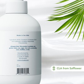 CEELA Naturals Body Wash Cleanser 8 fl oz – CLA-Based, Vegan, Hypoallergenic, Microbiome-Safe – Gently Soothes Sensitive Skin, No Synthetic Preservatives or Fragrances