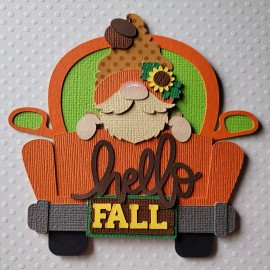 Unbranded Hello Fall Gnome 2. Scrapbook, Card Making Paper Piecing