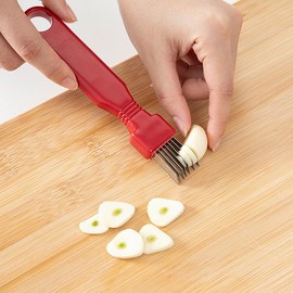 JapanBargain 1886, Green Onion Shredder Vegetable Cutter Negi Slicer Knife Stainless Steel Blades, Color Vary, 4-Pack