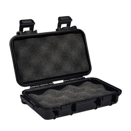 Yosoo Health Gear Survival Storage Box, Waterproof Dry Storage Box Shockproof Case Storage Organizer with 2 U-Shape Buckle for Fishing Camping Hiking(Black-L)