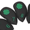 10 PCS Golf Club Head Covers Four Leaf Clover Pattern