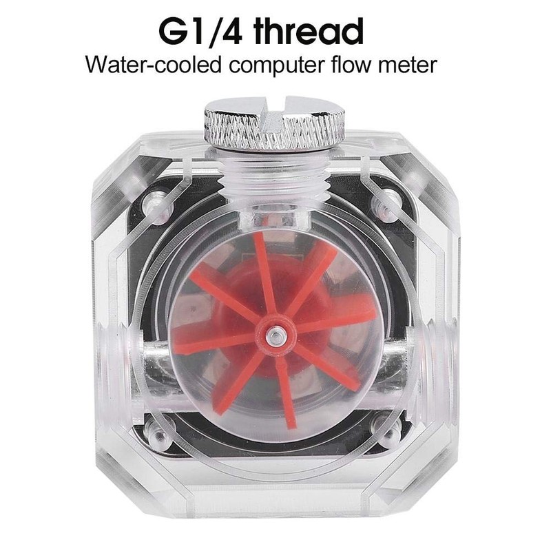 8 Impeller Water Meter, 3 Pin G1/4 Flowmeter Indicator Transparent