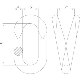 Design61 5 x chain link 6 mm chain link chain connector chain link steel galvanised