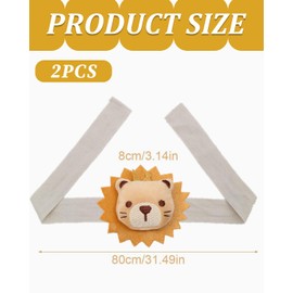 KGDUYC Pack of 2 curtain clips, tiebacks rope, cartoon bear curtain holders, bear curtain tieback, curtains hooks rings bear for children's room decoration, cute decoration, lion