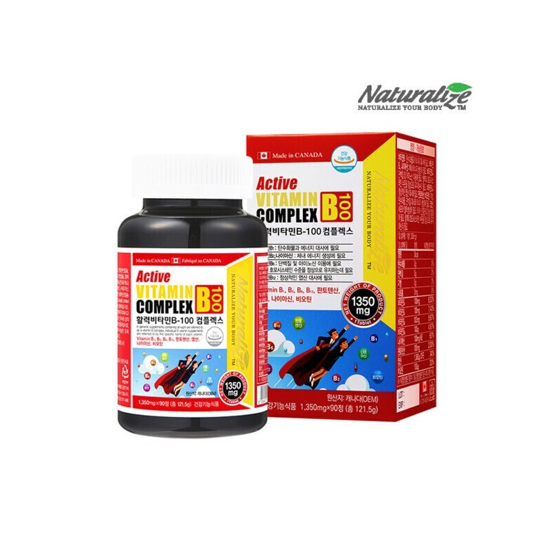 Active Vitamin B100 Complex High-Dose B Group B12 3 Bottles