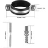 Pack of 12 Pipe Clamps 50 mm: 4 Screw Pipe