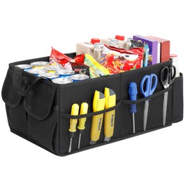 AiQInu Car Boot Bag, Foldable Car Organiser Boot with Compartments, Stable & Stable Waterproof, Multifunctional Car Box Boot for Car, Camping, Shopping