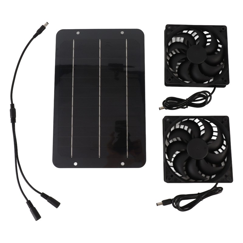 Solar Panel Fan Kit 10W Solar Powered Dual Fans for